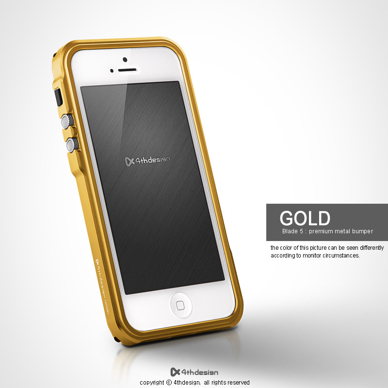 Blade 5 Aluminum Case Gold for Apple iPhone 5 & 5S